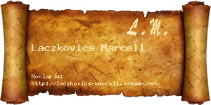 Laczkovics Marcell névjegykártya